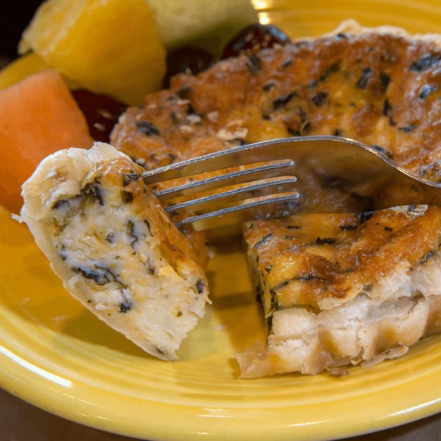 Quiche & Fresh Fruit.