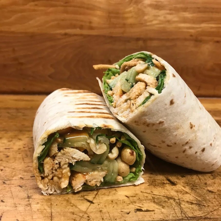 Half Thai Chicken Wrap.