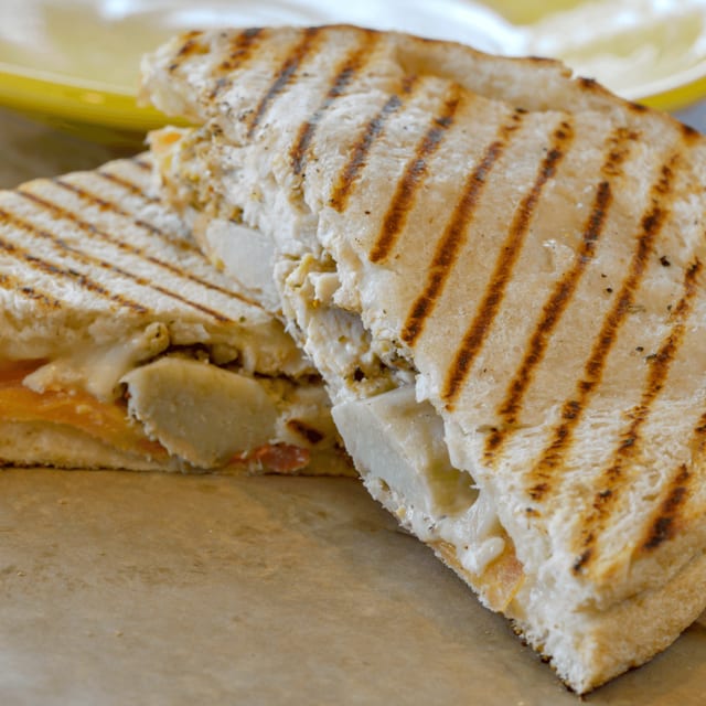 Half Chicken Artichoke Panini.